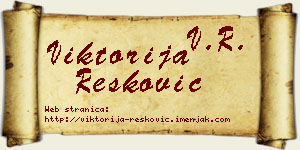 Viktorija Resković vizit kartica